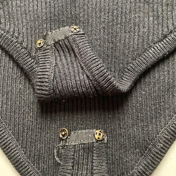 FREE PEOPLE bodysuit mock neck turtleneck size small black top pointelle - Picture 4 of 6